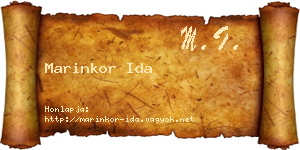 Marinkor Ida névjegykártya